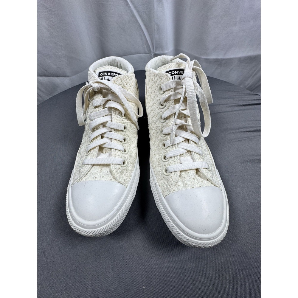 NWOT Converse CTAS Madison Mid Crochet Knit Lace Egret/Vintage White‎ Size 7